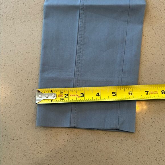 Tory Burch Women's Blue Slit Hem Cotton Blend Pants size 4 - Picture 8 of 15